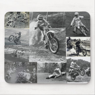 Tapis de souris de motocross de vieille école