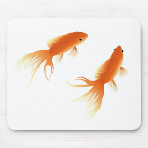 tapis de souris de mousepad de poisson rouge