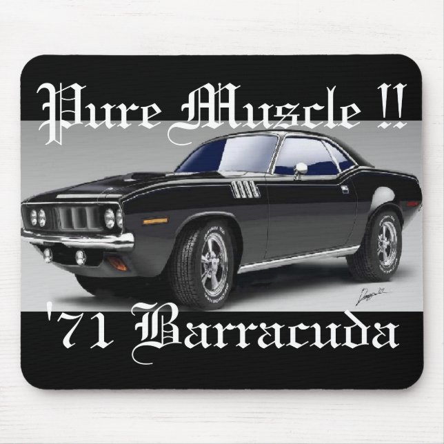 Tapis De Souris De 'muscle pur 71 barracudas ! ! Mousepad (Devant)
