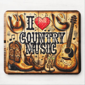Tapis de souris de musique country.