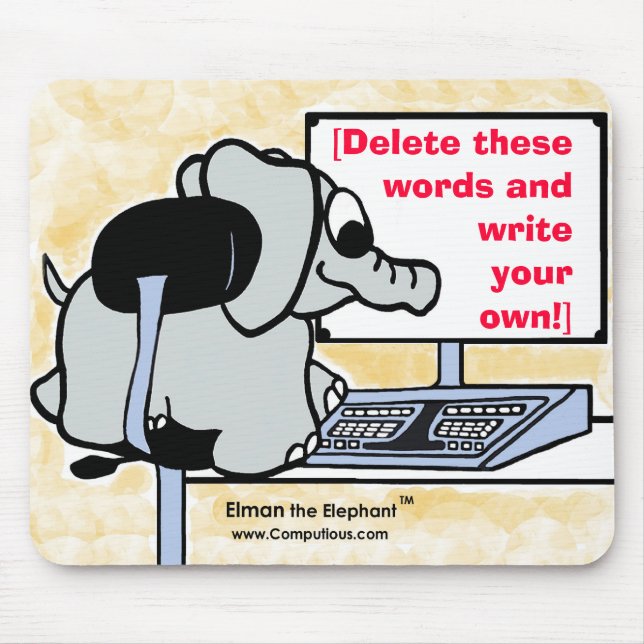 TAPIS DE SOURIS de pachyderme de PC (Devant)