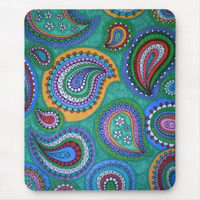 Tapis de souris de Paisley de ressort (Devant)