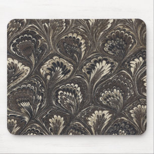 Tapis de souris de papier marbré de noir
