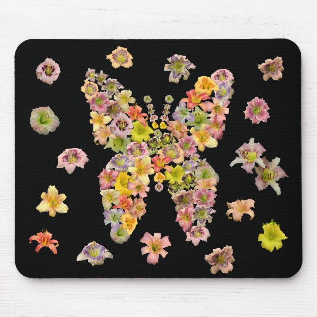 Tapis de souris de papillon de Daylily (Devant)