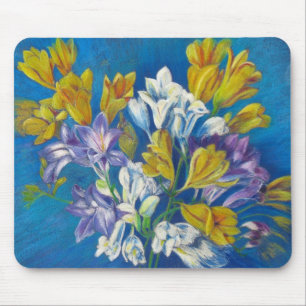 Tapis de souris de peinture de petit bouquet de
