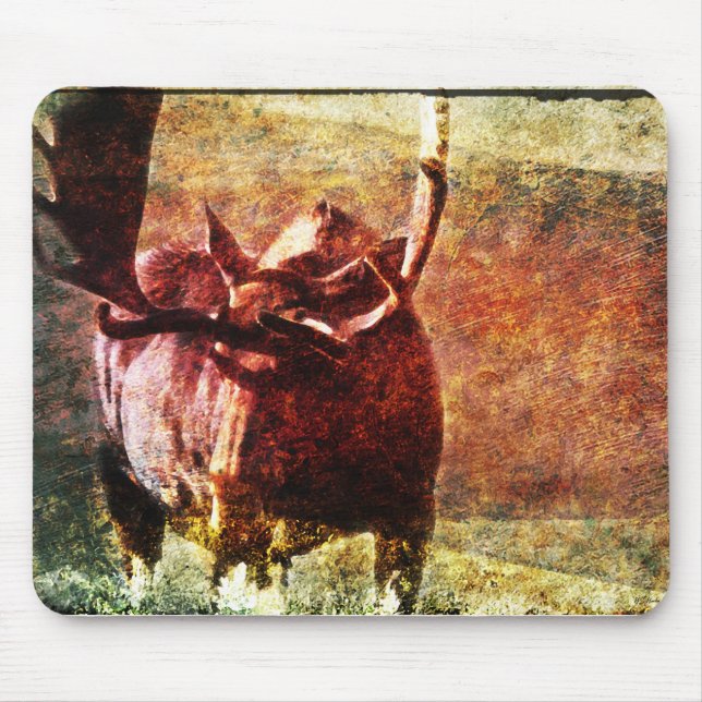 Tapis de souris de peinture de souris de Taureau (Devant)