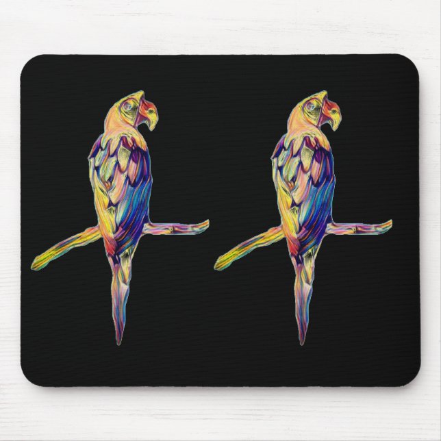 Tapis de souris de perroquet coloré (Devant)