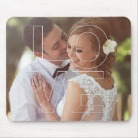 Tapis de souris de photo de recouvrement d'AMOUR