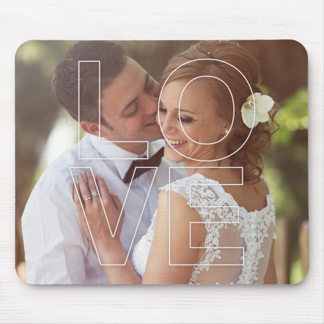 Tapis de souris de photo de recouvrement d'AMOUR (Devant)