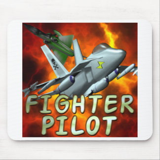 Tapis de souris de pilote d'avion de chasse