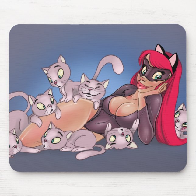 Tapis de souris de pin-up de cerise (Devant)