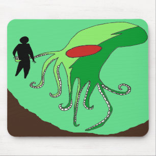Tapis de souris de poulpe de tueur