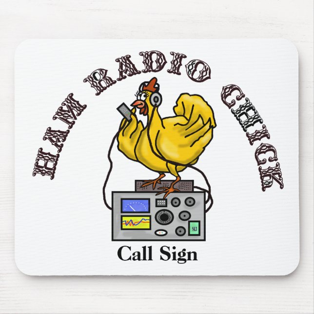 Tapis de souris de poussin de radio-amateur (Devant)