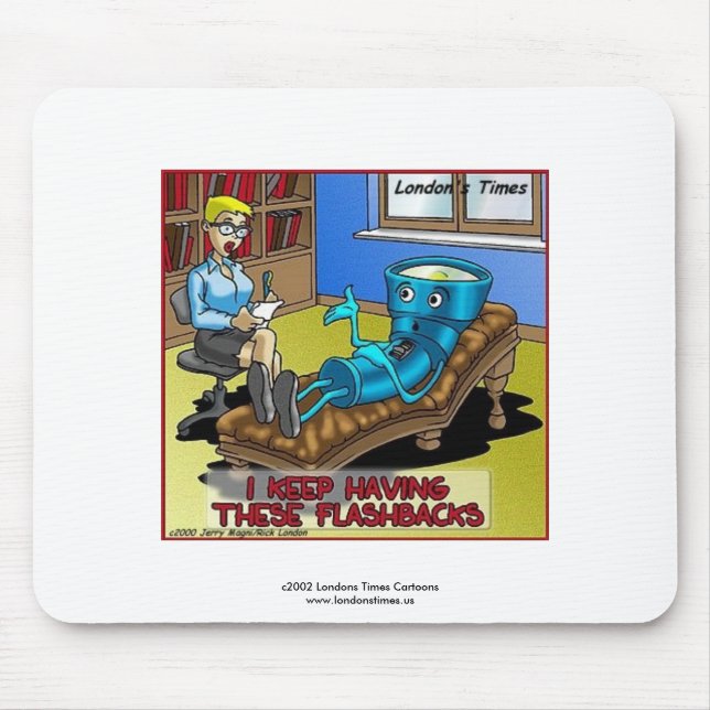 Tapis de souris de psychiatrie drôle (Devant)