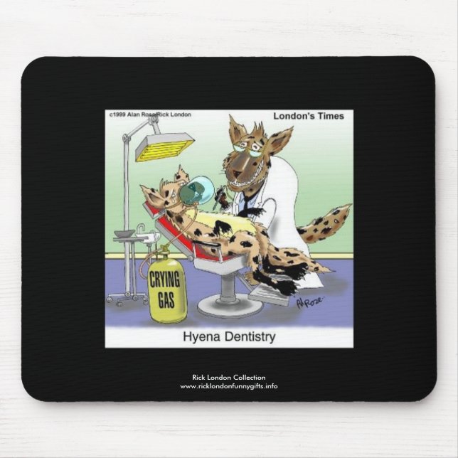 Tapis de souris de qualité drôle dessin animé dent (Devant)