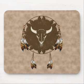 Tapis de souris de receveur de rêve de crâne de