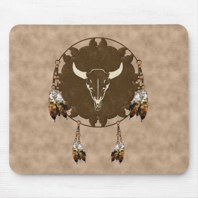 Tapis de souris de receveur de rêve de crâne de (Devant)