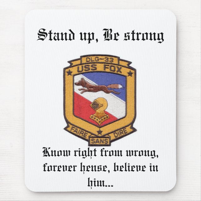 Tapis de souris de RENARD d'USS (Devant)