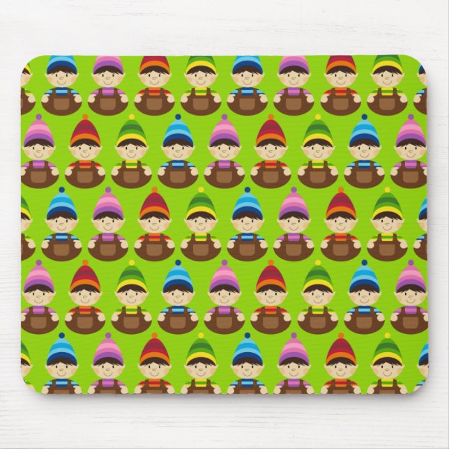 Tapis de souris de répétition d'Elf de Noël (Devant)