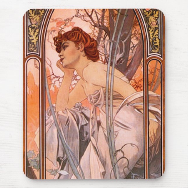 Tapis de souris de rêverie de soirée d'Alphonse (Devant)