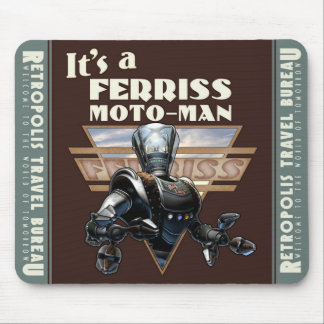 Tapis de souris de robot de Moto-Man de Ferriss