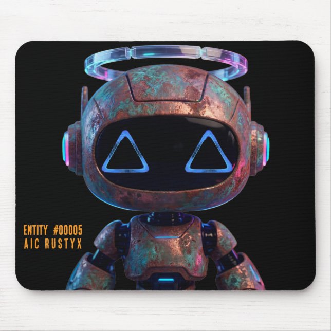 Tapis de souris de robot IA Cyberpunk #00005 | AIC (Devant)