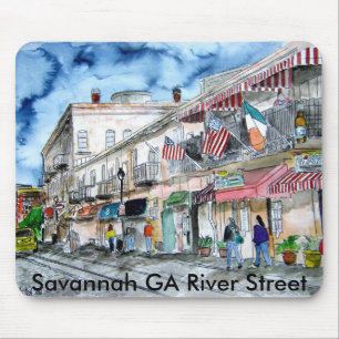 tapis de souris de rue de rivière de la savane GA