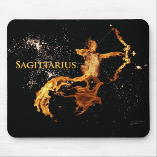 Tapis de souris de Sagittaire - symboles de