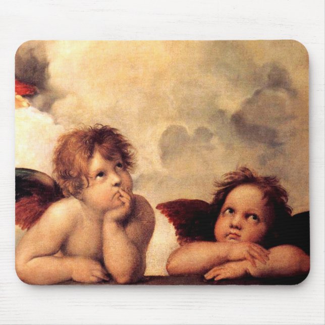 Tapis de souris de Sistine Madonna d'anges de (Devant)