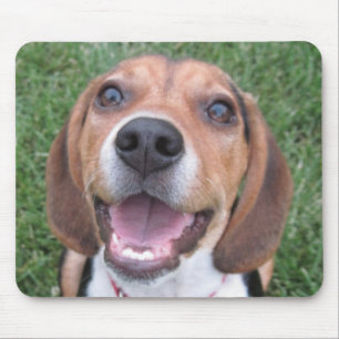 Tapis de souris de sourire de beagle