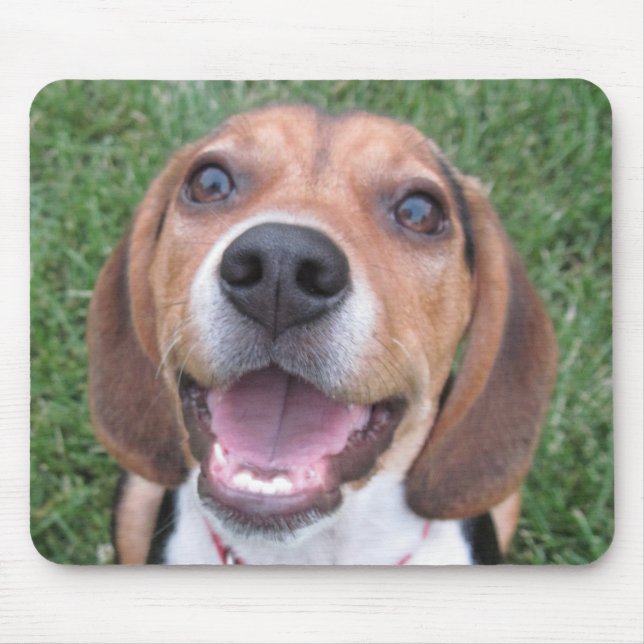 Tapis de souris de sourire de beagle (Devant)