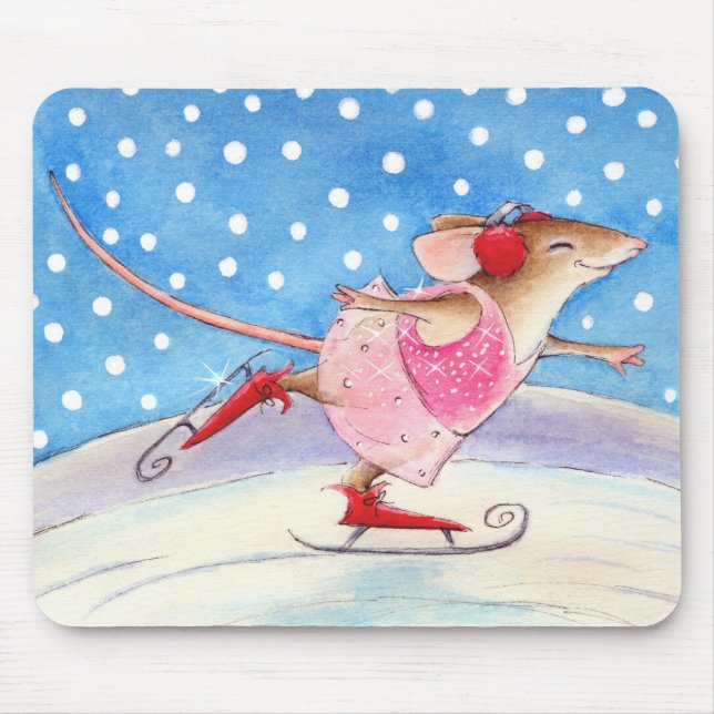 Tapis de souris de souris de patineur artistique (Devant)