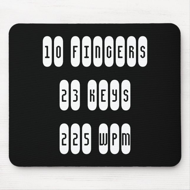 Tapis de souris de sténographe judiciaire (Devant)