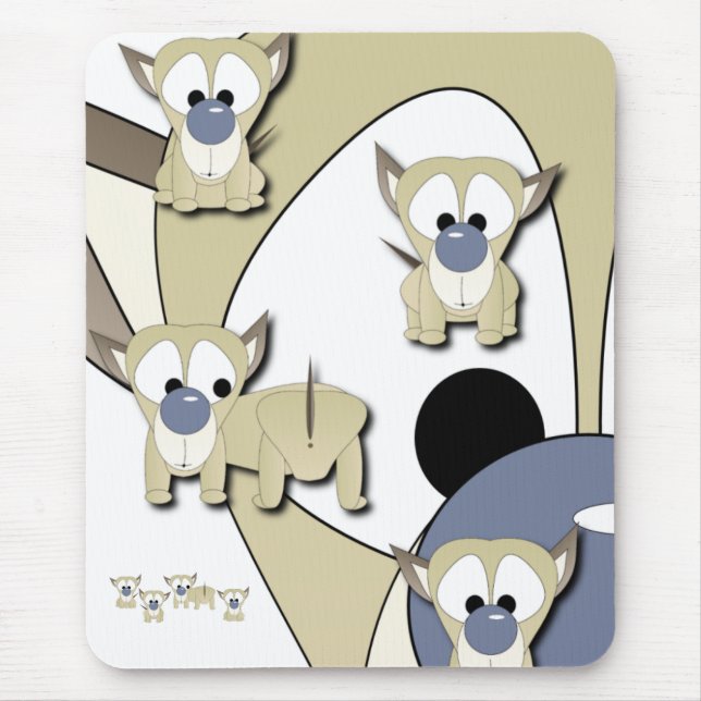 Tapis de souris de surprise de chiot (Devant)
