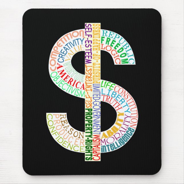 Tapis de souris de symbole dollar (Devant)