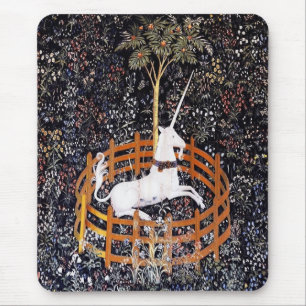 Tapis de souris de tapisserie de licorne