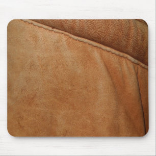 Tapis de souris de texture en cuir orange Brown