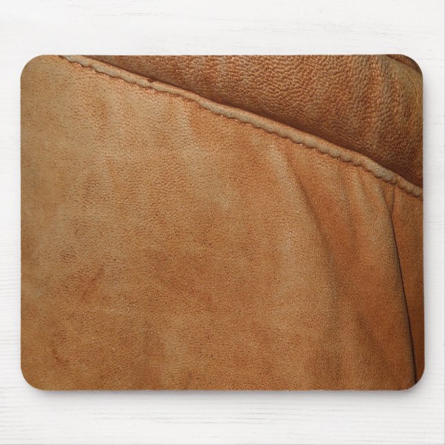 Tapis de souris de texture en cuir orange Brown (Devant)