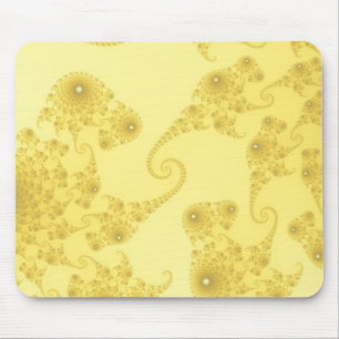 Tapis de souris de troupeau de hippocampes en or j