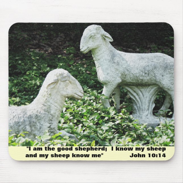 Tapis de souris de vers de bible de moutons (Devant)