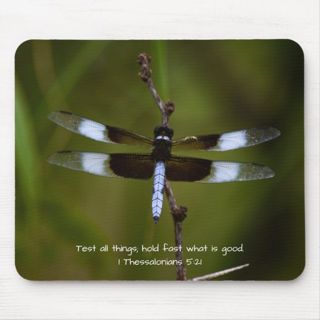 Tapis de souris de verset biblique Dragonfly Faith (Devant)