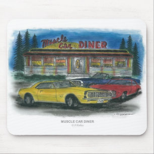 Tapis de souris de WAGON-RESTAURANT de VOITURE de