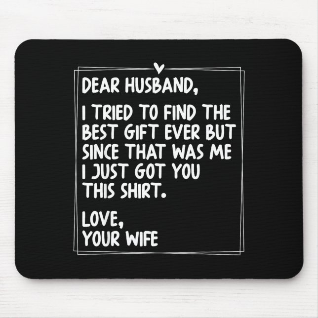 Tapis De Souris Dear Husband Matching Couples Style For Him And He (Devant)