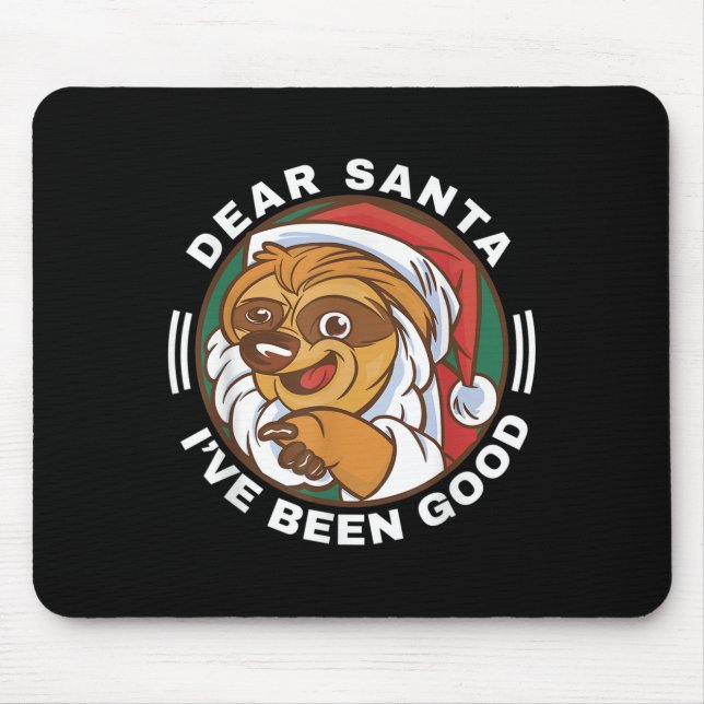 Tapis De Souris Dear Santa I've Been Good Quote Klaus Raccoon  (Devant)