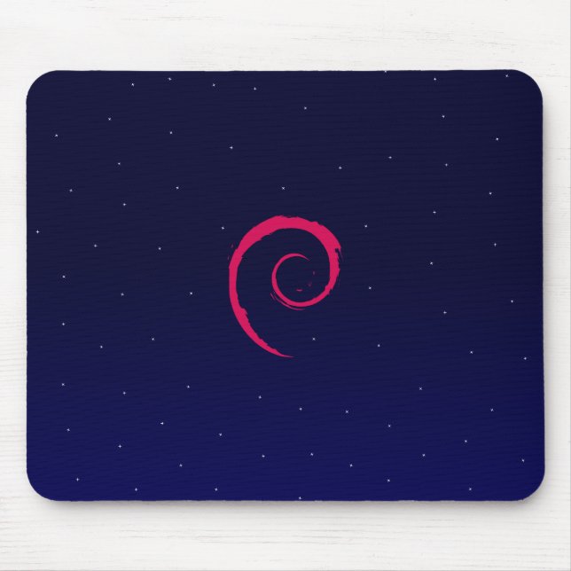 Tapis De Souris Debian avec un arrière - plan de l'espace (Devant)