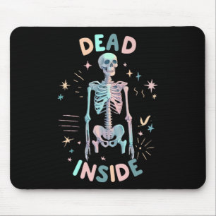 Tapis De Souris Debout dans le squelette Décontracté Halloween fem