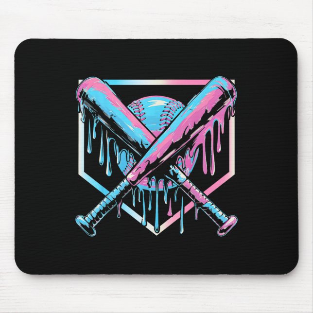 Tapis De Souris Déchets De Baseball Pour Garçons Crème Glace Avec  (Devant)