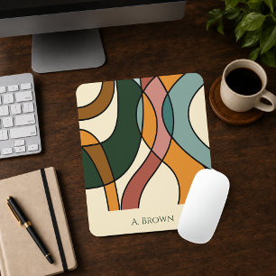 Tapis De Souris Décor de bureau abstrait personnalisé du milieu du