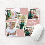 Tapis De Souris Décor de maison familiale multi-photo moderne et d<br><div class="desc">Décor moderne et design multi photo famille maison. La couleur rose rose girly peut être changée.</div>