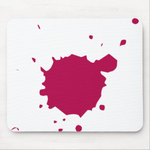 Tapis De Souris Décor de peinture à brosse à gouttes rouges